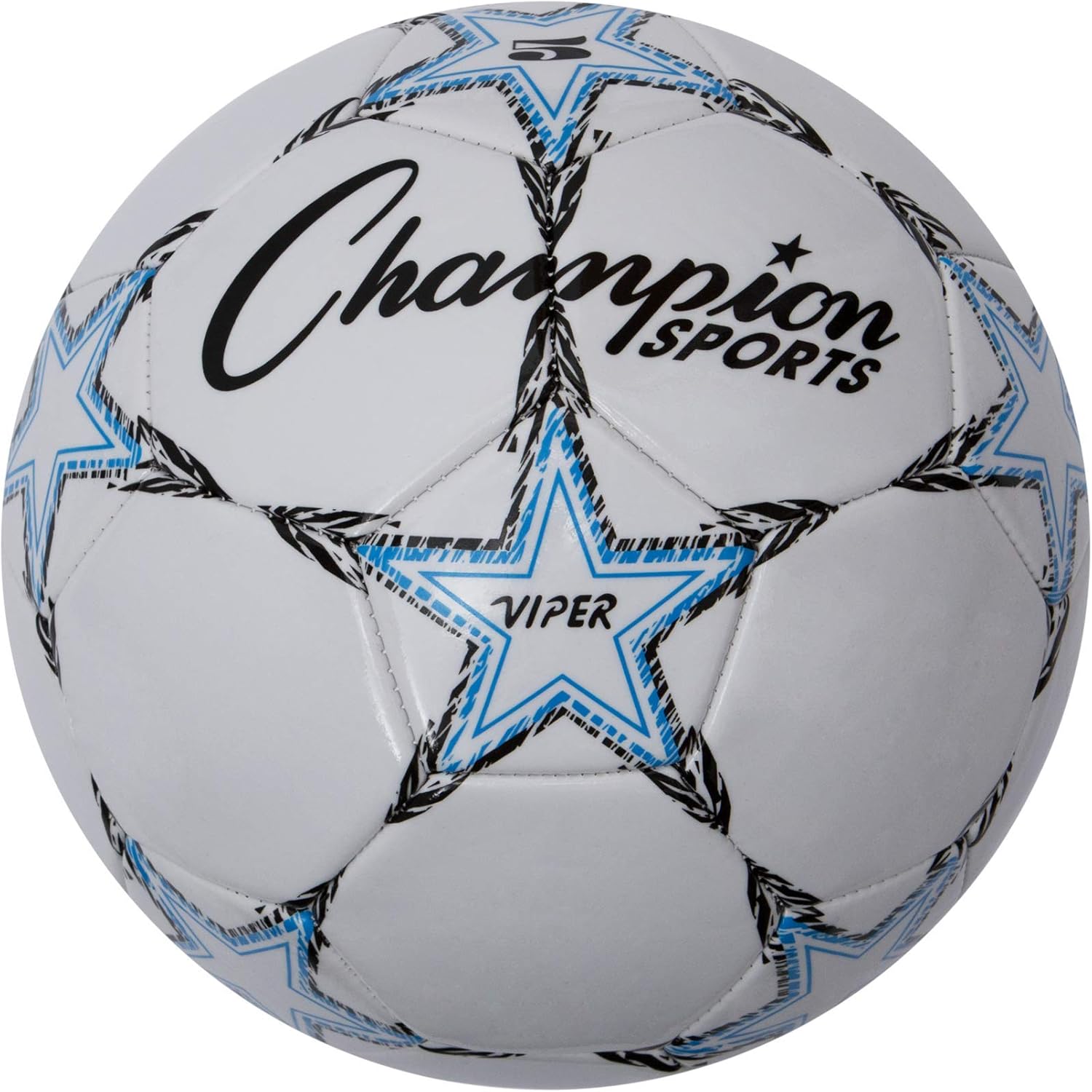 Champion Sports Viper Soccer Ball – Sizes 3, 4, 5 – Soft Touch TPU Cover, Durable Butyl Bladder, Youth & Adult Training Ball for Indoor & Outdoor Play, Multi-Color Design